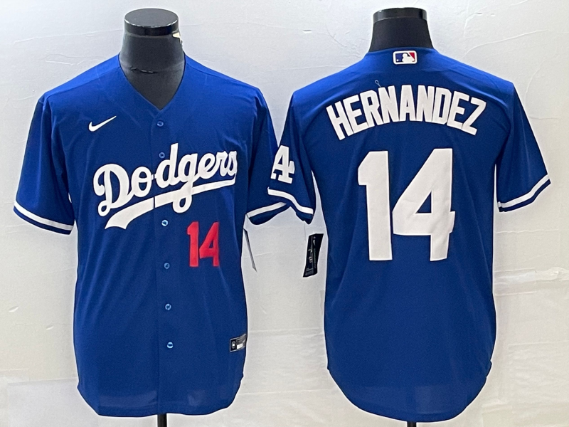 Men's Los Angeles Dodgers Enrique Hernandez #14 Blue Jersey